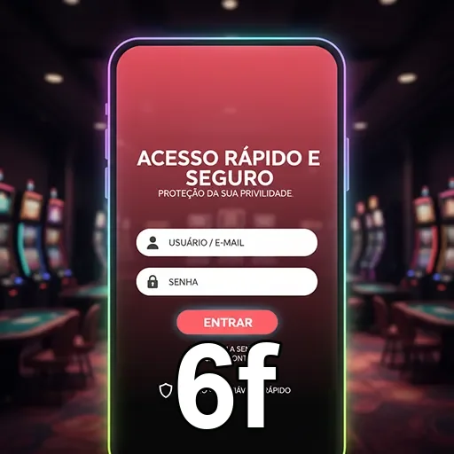 Tela de login do 6f com acesso rápido e seguro.