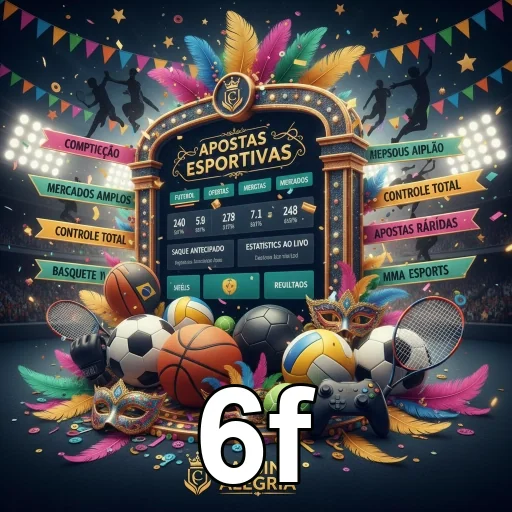 Tela do app 6f com diversas opções de apostas esportivas.