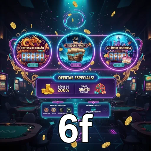 Tela da plataforma 6f com jogos e limites elevados.