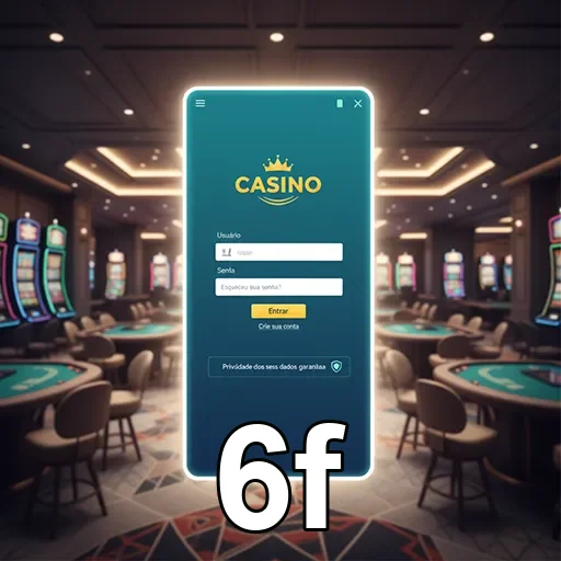 Tela de login do cassino 6f para jogadores VIP.