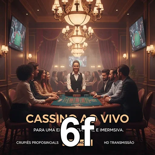 Jogadores em mesa de cassino ao vivo no 6f.