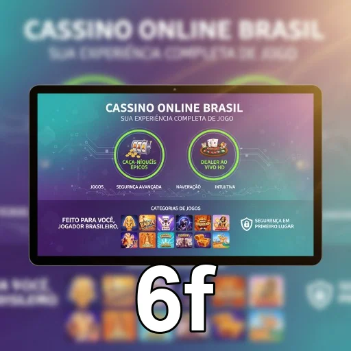 Tela do aplicativo 6f demonstrando categorias de jogos.