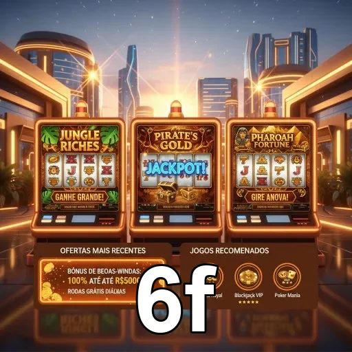 Máquinas de slot do cassino online 6f com temas variados.