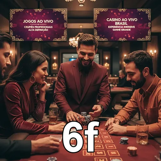 Jogadores interagindo em ambiente de cassino ao vivo na 6f.