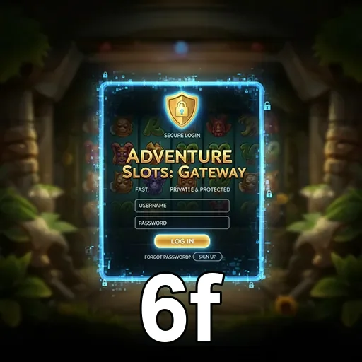 Tela de login segura da plataforma 6f para jogos.