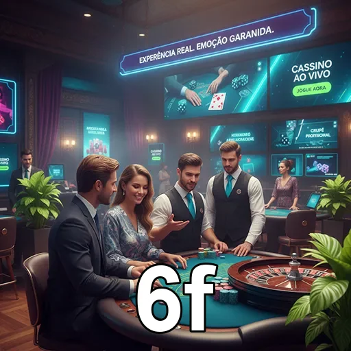 Jogadores em mesa de cassino interagindo na 6f.