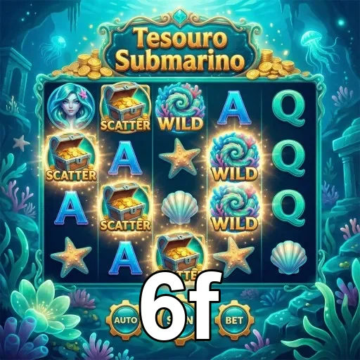 Slot Tesouro Submarino da 6f com elementos de jogo marcantes.