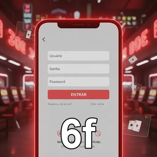 Tela de login do app 6f, com destaque para acesso rápido.